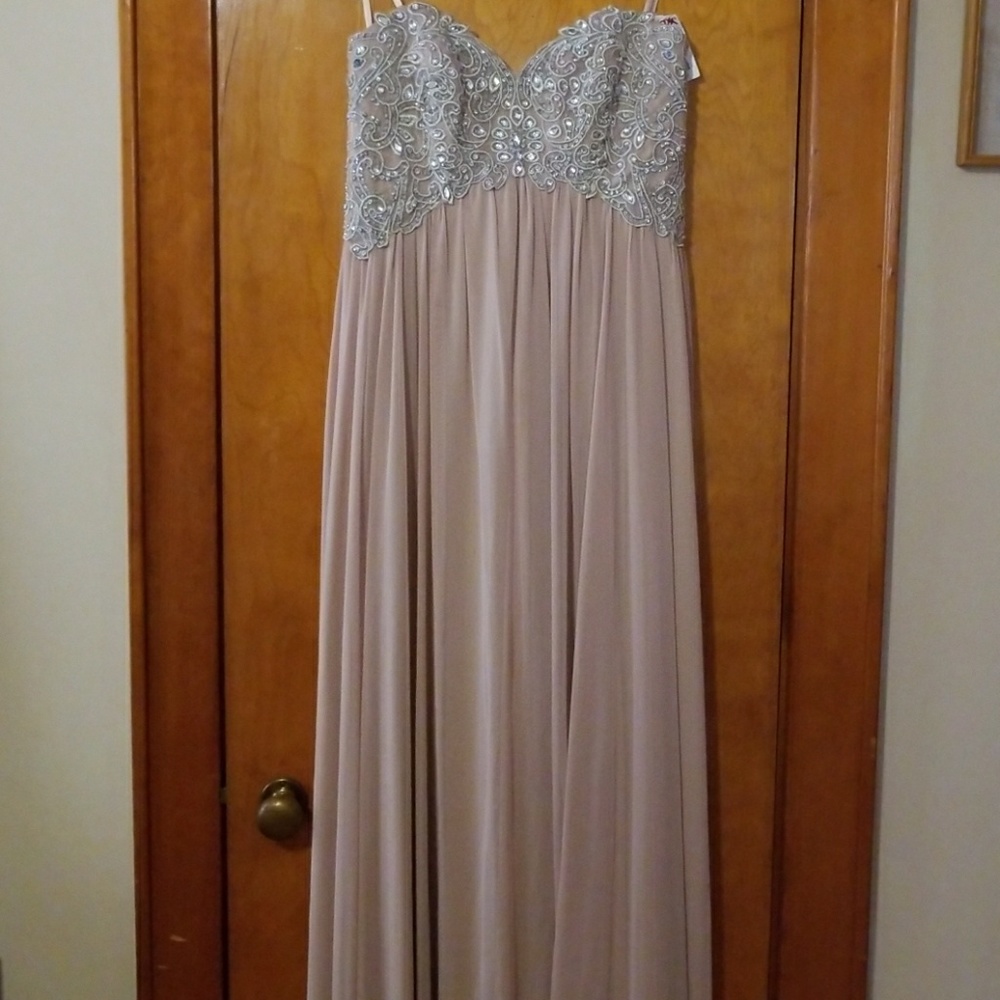 Strapless Sequin Gown